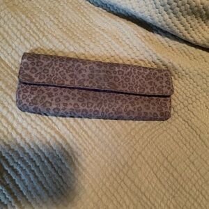 ASOS grey Leopard Print Clutch